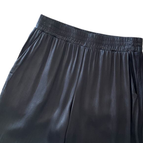 Nation Ltd Fairfax Straight Leg Trouser Pant Silky Relaxed Pull-On Black XS - Picture 4 of 10